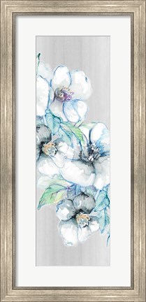 Framed Moonlit Floral Panel I Print