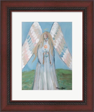 Framed Angel in Spring Print