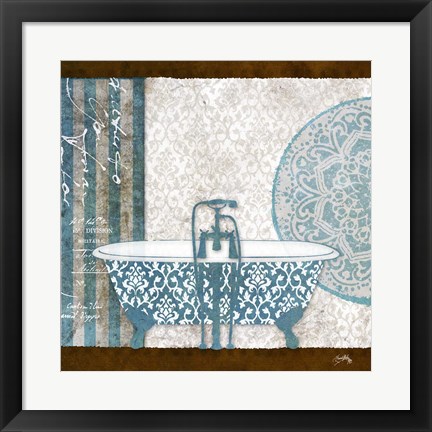 Framed Garden Bath I Print