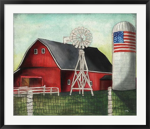 Framed USA Silo Print