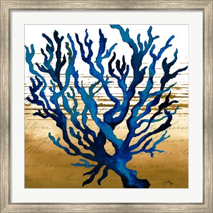 Framed Coastal Blue I Print