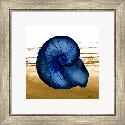 Framed Coastal Blue IV Print