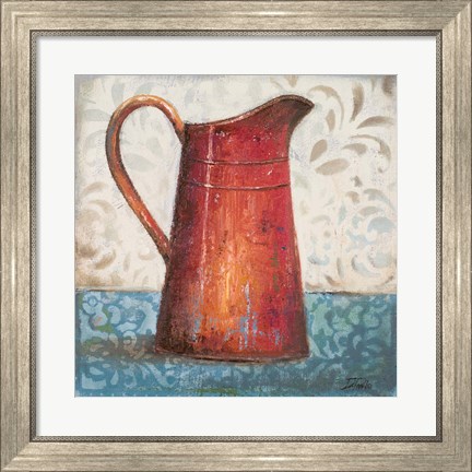 Framed Red Pots II Print