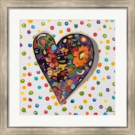 Framed Hearts of Love I Print