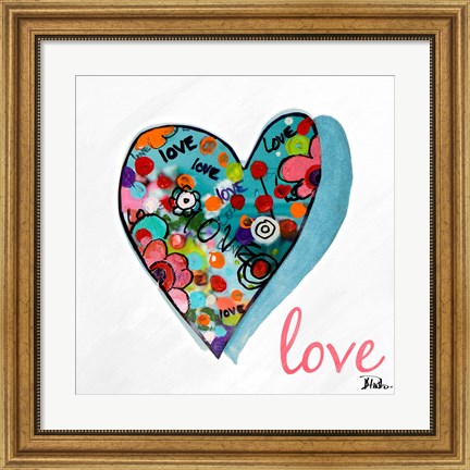 Framed Hearts of Love &amp; Hope II Print