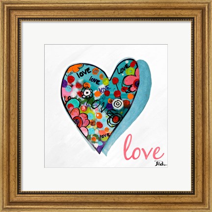 Framed Hearts of Love &amp; Hope II Print