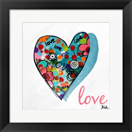 Framed Hearts of Love &amp; Hope II Print