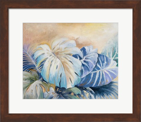 Framed Blue Plants II Print