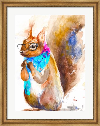 Framed Hipster Squirrel Print