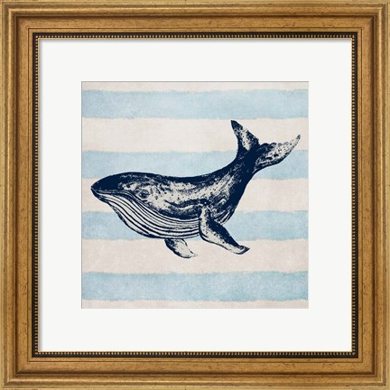 Framed Surf Side Stripe IV Print