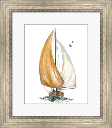 Framed Gold Sail I Print