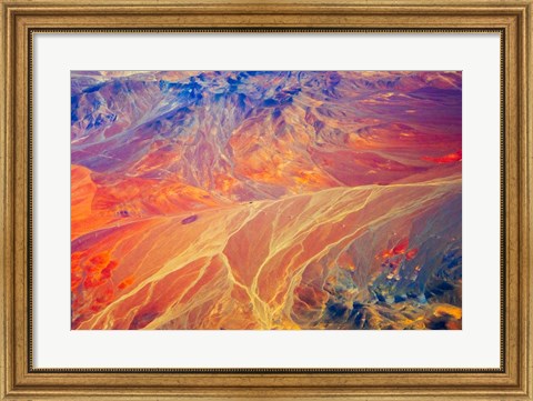 Framed Land Pattern on Atacama Desert, Chile Print