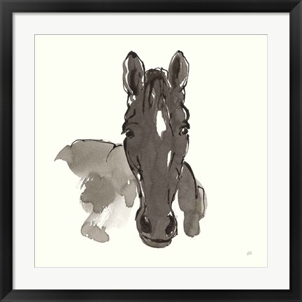 Framed Horse Portrait IV Print