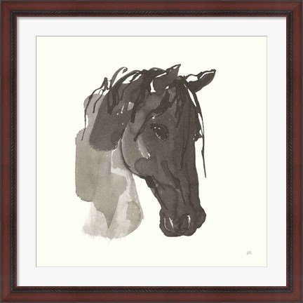 Framed Horse Portrait I Print