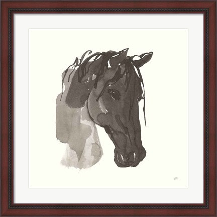 Framed Horse Portrait I Print