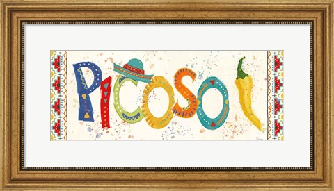 Framed Tex Mex Fiesta IX Print