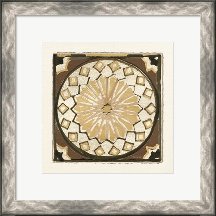 Framed Moroccan Tile Pattern IV Print