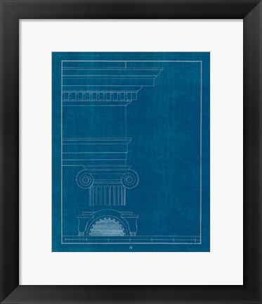 Framed Architectural Columns I Blueprint Print