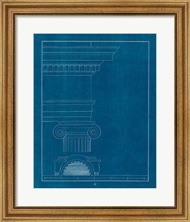 Framed Architectural Columns I Blueprint Print