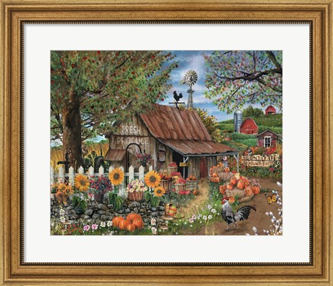 Framed Bountiful Meadows Farm Print