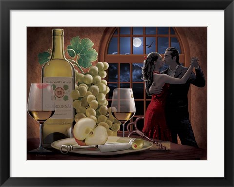 Framed Chardonnay And Moonlight Print