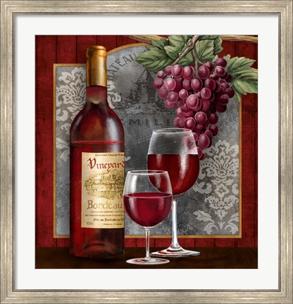 Framed Chateau Vineyard Print