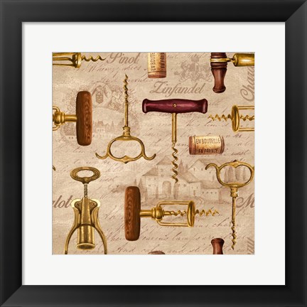 Framed Corkscrews II Print