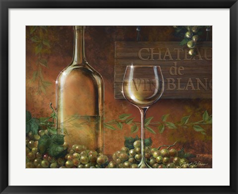 Framed Chateau de Vin Blanc Print