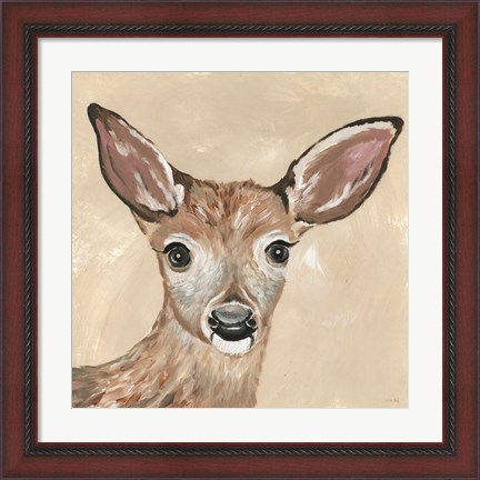 Framed Snowy the Deer Print