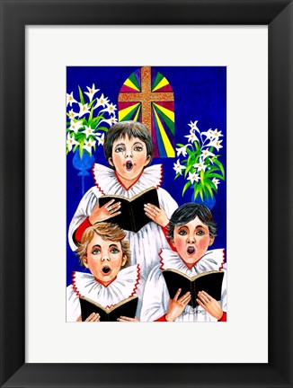 Framed Christmas Choir Boys Print