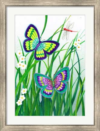 Framed Sonata Of Butterflies Print