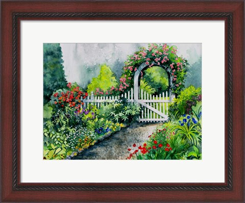 Framed Summer Garden Gate Print