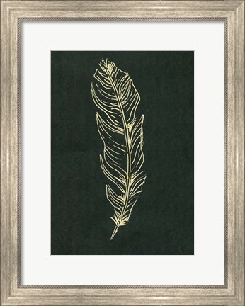 Framed Golden Feather II Print