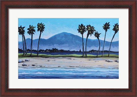 Framed Palm Tree Oasis Print