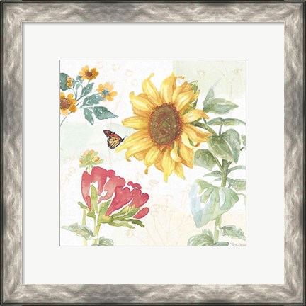 Framed Sunflower Splendor VIII Print