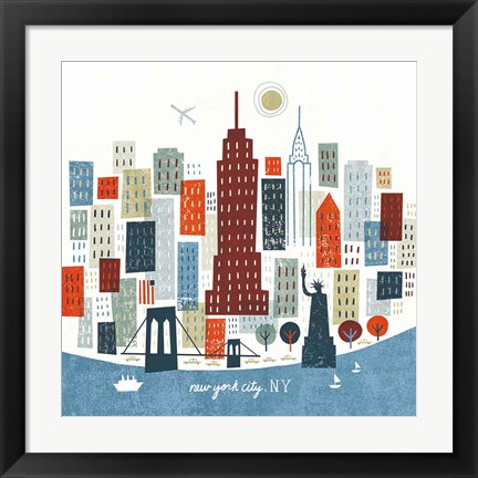 Framed Colorful New York Print