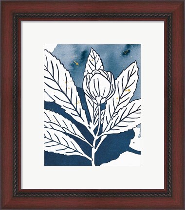 Framed Indigo Blooms IV Print