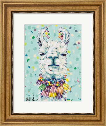 Framed Drama Llama I Print