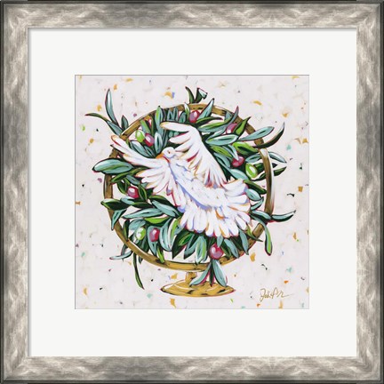 Framed Globe Peace Print