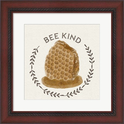 Framed Bee Hive II-Bee Kind Print