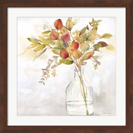 Framed Eucalyptus Vase Spice I Print