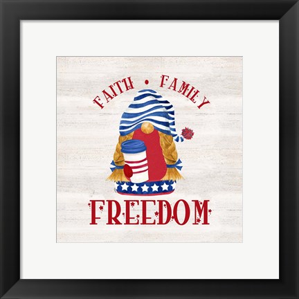 Framed Patriotic Gnomes II-Freedom Print