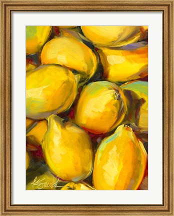 Framed Fresh Lemons Print