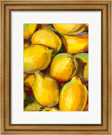 Framed Fresh Lemons Print