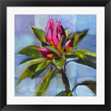 Framed Tropical Floral Watercolor Print