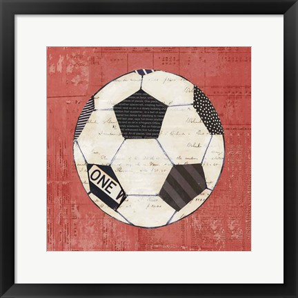 Framed Play Ball III Red Print