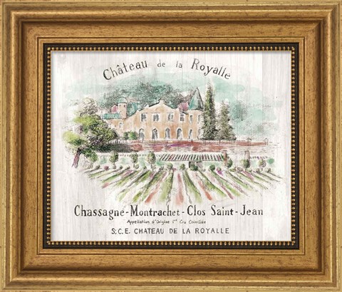 Framed Chateau Royalle on Wood Color Print