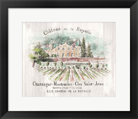 Framed Chateau Royalle on Wood Color Print