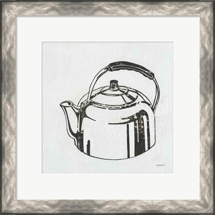 Framed Retro Tea Kettle Print