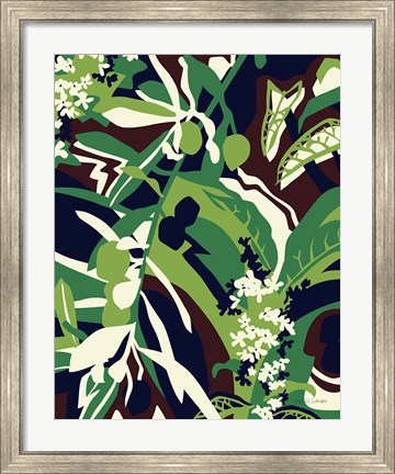 Framed Olive Buds Brown Print